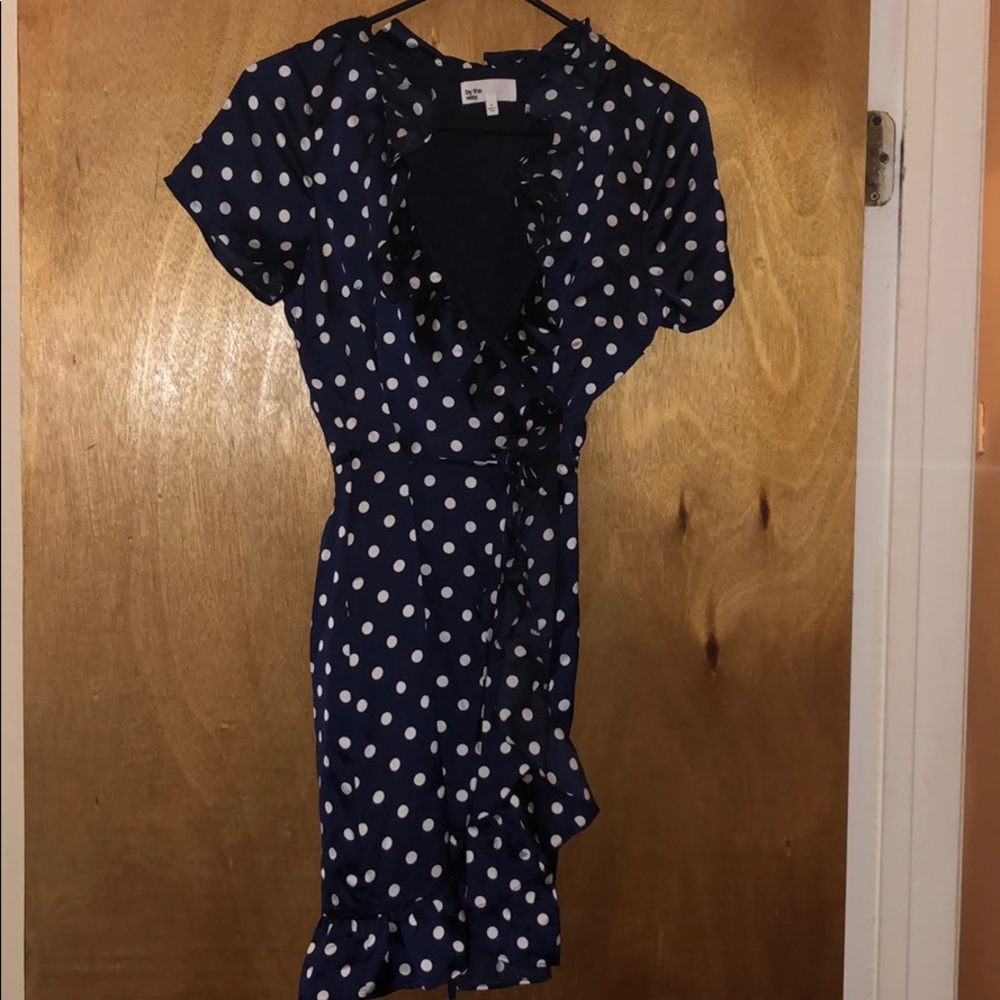 By the way polka wrap dress